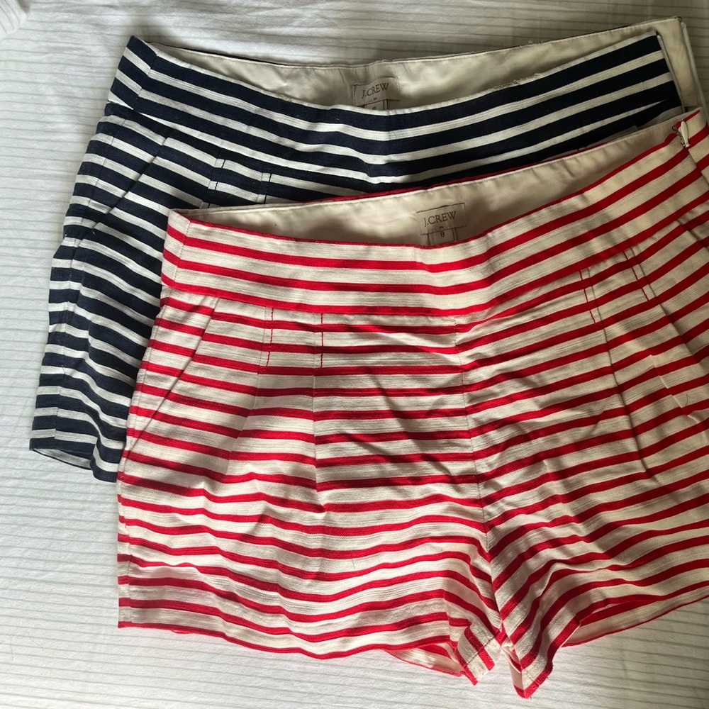 J Crew - bundle of 2 pleated striped short